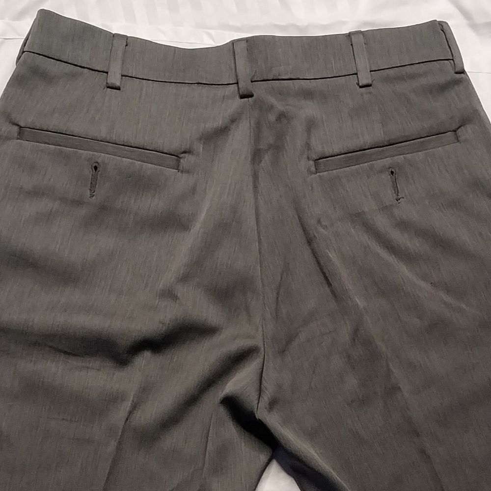 Structure Slim Fit Men's Heather Grey Flat Front Dress Pants 30x30 - Picture 10 of 11